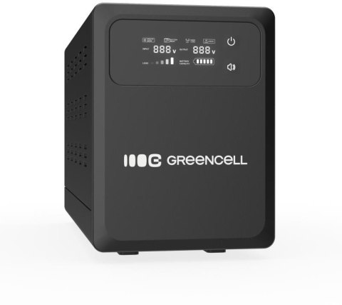 UPS ZASILACZ AWARYJNY Greencell PowerCore 800VA 500W AVR 12VDC LCD GREEN CELL