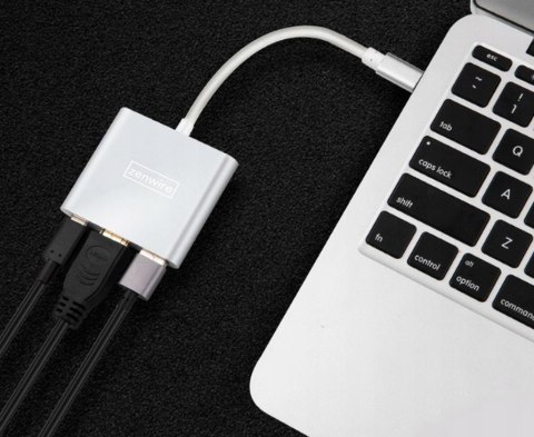 Adapter Przejściówka ZENWIRE 3w1 MHL HUB USB C HDMI 4K BYL-2008N ZENWIRE