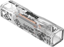 Szybkozłączka przelotowa uniwersalna LINKA/DRUT 2x 0,2-4mm2 WAGO 2773-2401 (Paczka 100szt.) WAGO