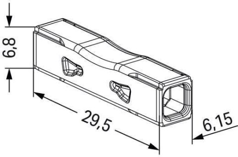Szybkozłączka przelotowa uniwersalna LINKA/DRUT 2x 0,2-4mm2 WAGO 2773-2401 (Paczka 100szt.) WAGO