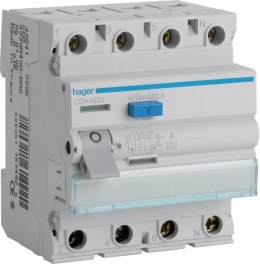 HAGER RCCB Wyłącznik różnicowoprądowy 3P+N 63A 30mA 6kA A CDA463J HAGER