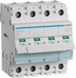 Modułowy rozłącznik izolacyjny 4P 63A 400VAC Hager SBN463 HAGER
