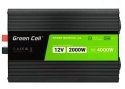 PRZETWORNICA NAPIĘCIA Green Cell PowerInverter LCD 12V / 230V 2000W/4000W CZYSTA SINUSOIDA GREEN CELL
