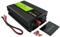 PRZETWORNICA NAPIĘCIA Green Cell PowerInverter LCD 12V / 230V 2000W/4000W CZYSTA SINUSOIDA GREEN CELL