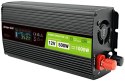 PRZETWORNICA NAPIĘCIA Green Cell PowerInverter LCD 12V / 230V 500W/1000W CZYSTA SINUSOIDA GREEN CELL