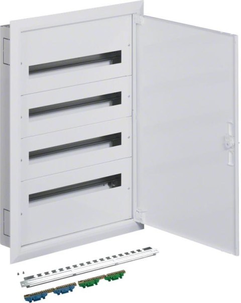 Rozdzielnica podtynkowa z zaciskami PE/N 4R/96M (4x24) I kl. IP40 Hager FW424FT HAGER