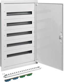 Rozdzielnica podtynkowa z zaciskami PE/N 5R/120M (5x24) I kl. IP40 Hager FW524FT HAGER