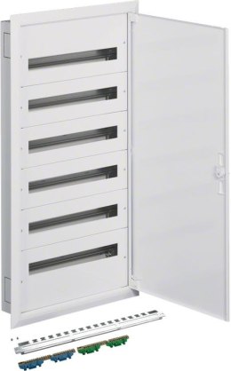 Rozdzielnica podtynkowa z zaciskami PE/N 6R/144M (6x24) I kl. IP40 Hager FW624FT HAGER