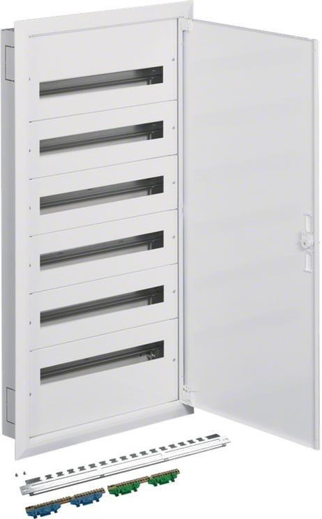 Rozdzielnica podtynkowa z zaciskami PE/N 6R/144M (6x24) I kl. IP40 Hager FW624FT HAGER