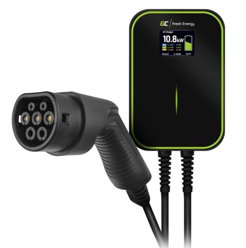 ŁADOWARKA EV Green Cell WALLBOX EV POWERBOX 22kW TYPE 2 (6m) 3-FAZ EV14 GREEN CELL