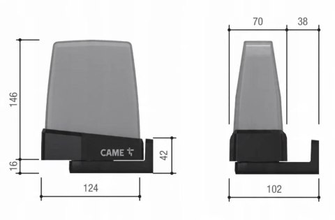 Lampa ostrzegawcza CAME KRX1B1RW BUS/RGB BIAŁA/wielokolorowa (806LA-0050) CAME