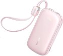 Powerbank Baseus EnerFill FC21 20000 mAh 22,5 W USB-A USB-C różowy z odłączanym kablem Lightning BASEUS