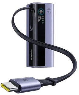 Powerbank Baseus EnerGeek GR11 20000 mAh 145 W USB-A 2x USB-C szary ze zwijanym kablem USB-C BASEUS