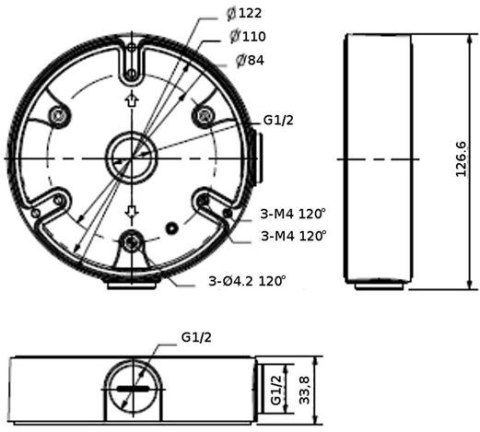 UCHWYT KAMERY STG-PFA137(BLACK) INNY-D