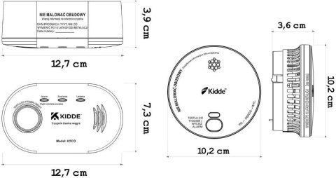 Zestaw 2 czujek KIDDE czadu i dymu KIDDE