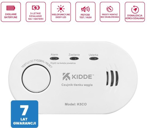 Zestaw 2 czujek KIDDE czadu i dymu KIDDE