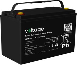 Akumulator AGM Voltage 12V 100Ah VE12-100 (Żywotność 6-9 lat) VOLTAGE