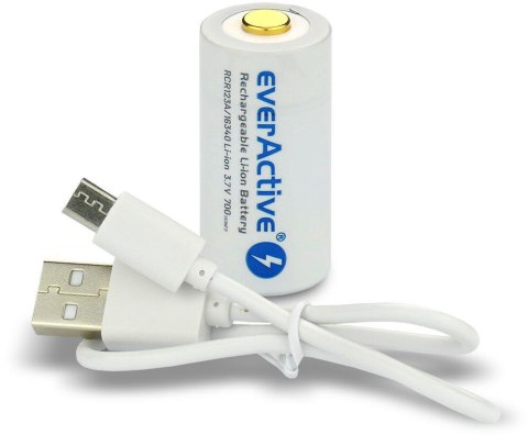 Akumulatorek 16340 / R-CR123 3,7V everActive 700mAh (1 szt.) z zabezpieczeniem EVERACTIVE