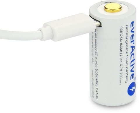 Akumulatorek 16340 / R-CR123 3,7V everActive 700mAh (1 szt.) z zabezpieczeniem EVERACTIVE