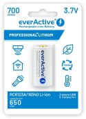 Akumulatorek 16340 / R-CR123 3,7V everActive 700mAh (1 szt.) z zabezpieczeniem EVERACTIVE