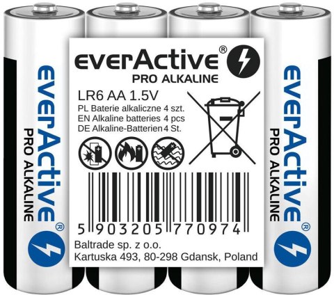 Bateria LR6 (AA) everActive Pro Alcaline (folia 4 szt.) EVERACTIVE