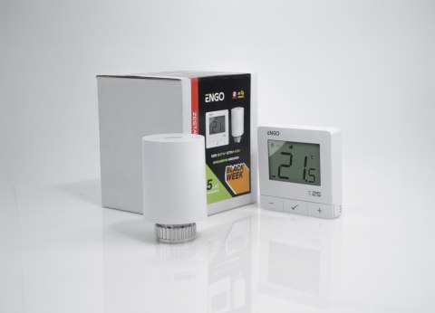 ENGO Controls Inteligentny zestaw ogrzewania Biały (E25-BATW-4 + ETRV-M30) ENGO CONTROLS