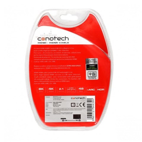 Kabel Hdmi Conotech NS-015 8K ver. 2.1 - 1,5m CONOTECH