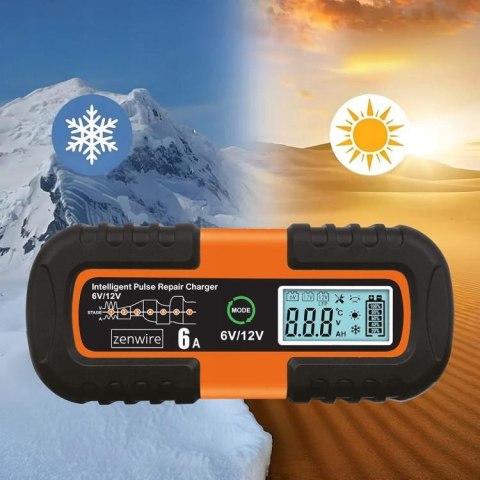 Ładowarka Prostownik Akumulatorowy Samochodowy z Funkcją Naprawy AGM 6V 12V Zenwire JMD-6S ZENWIRE