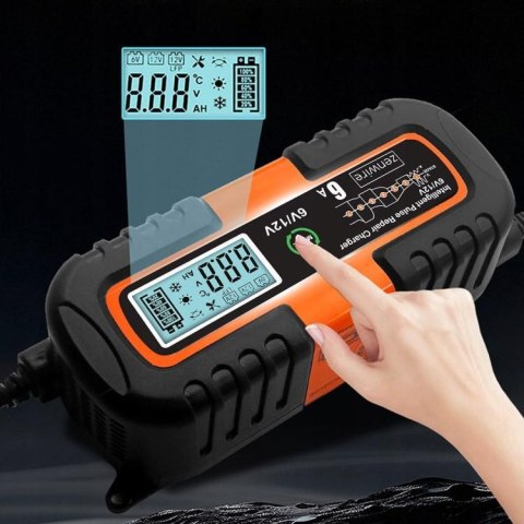 Ładowarka Prostownik Akumulatorowy Samochodowy z Funkcją Naprawy AGM 6V 12V Zenwire JMD-6S ZENWIRE