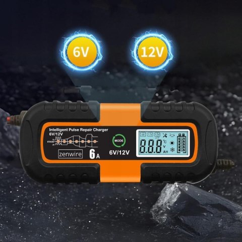 Ładowarka Prostownik Akumulatorowy Samochodowy z Funkcją Naprawy AGM 6V 12V Zenwire JMD-6S ZENWIRE