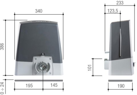 Napęd/siłownik CAME BKX12AGM BRUSHLESS do 1200kg bram przesuwnych CAME