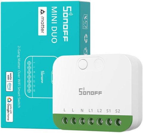 Przełącznik SONOFF MINI-2GS 2-kanałowy Matter SONOFF