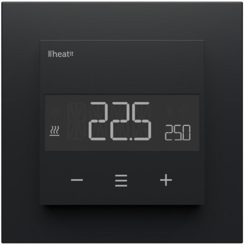 Termostat Heatit WiFi6 Black Matt Wi-Fi Thermostat 3600W 16A HEATIT