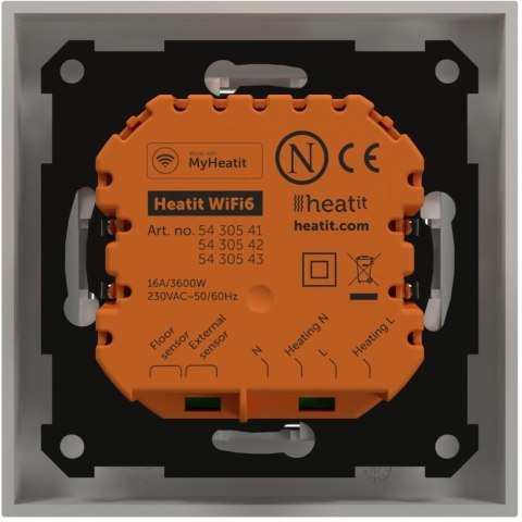Termostat Heatit WiFi6 White RAL 9003 Wi-Fi Thermostat 3600W 16A HEATIT