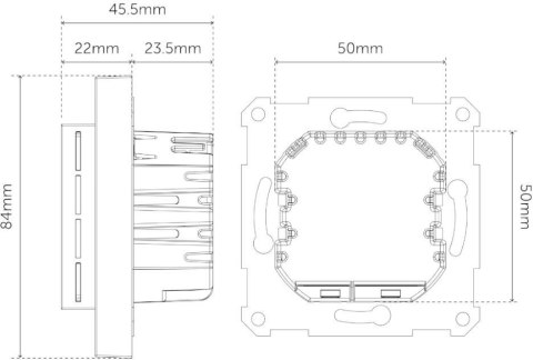 Termostat Heatit Z-TRM6 Black Matt Z-Wave Thermostat 3600W 16A 868,4 Mhz HEATIT