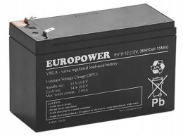 Akumulator AGM EUROPOWER serii EV 12V 8Ah/C10 (Żywotność 6-9 lat) T1 EUROPOWER
