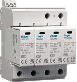 HAGER SPD Ogr. przepięć T1+T2 MOV 4P SPA931 HAGER