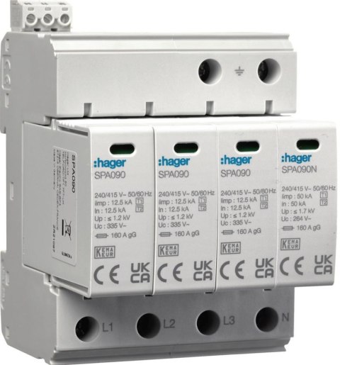 HAGER SPD Ogr. przepięć T1+T2 MOV 4P SPA931 HAGER