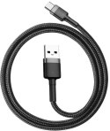 KABEL USB-A / USB-C Baseus Cafule CATKLF-AG1 50cm 3A QC 3.0 CZARNO-SZARY W NYLONOWYM OPLOCIE BASEUS