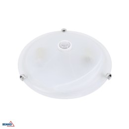Plafoniera TAZAN Z CZUJ. PODCZER. 2X40W E27 IP20 sztkło+STAL+PLASTIK BEMKO
