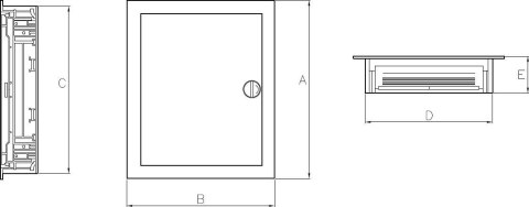 ROZDZIELNICA UNIWERSALNA 48 MODUŁÓW Z METALOWYMI DRZWIAMI PAWBOL C.1548 PAWBOL
