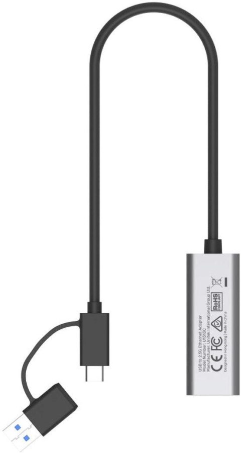 Unitek Hybrydowy adapter USB-C/USB-A do sieci UNITEK