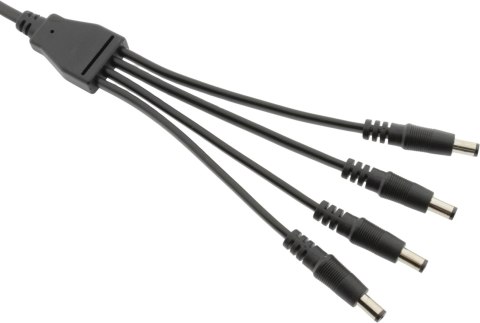 Splitter DC ESPE 1x4 gniazdo DC 2,1/5,5 / 4 x wtyk prosty DC 2,1/5,5 ESPE