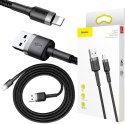 KABEL USB-A / Lightning iPhone Baseus Cafule CALKLF-BG1 100cm Apple 2.4A CZARNO-SZARY W OPLOCIE BASEUS