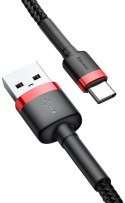 KABEL USB-A / USB-C Baseus Cafule CATKLF-A91 50cm 3A QC 3.0 CZARNO-CZERWONY W OPLOCIE BASEUS