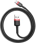 KABEL USB-A / USB-C Baseus Cafule CATKLF-A91 50cm 3A QC 3.0 CZARNO-CZERWONY W OPLOCIE BASEUS