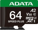 Adata Karta pamięci microSD Speed Plus 64GB UHS1 U3 V30 A2 160/140 MB/s ADATA