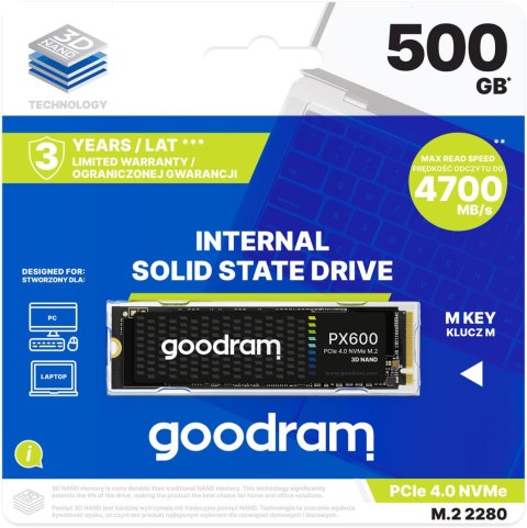 GOODRAM Dysk SSD PX600 500GB M.2 PCIe 4x4 NVMe 2280 GOODRAM