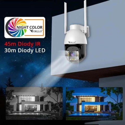 Kamera IP Orllo zewnętrzna obrotowa zoom x10 4MPx ORLLO Z9 ULTRA ORLLO