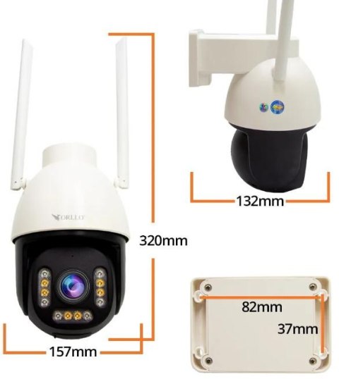 Kamera IP Orllo zewnętrzna obrotowa zoom x10 4MPx ORLLO Z9 ULTRA ORLLO